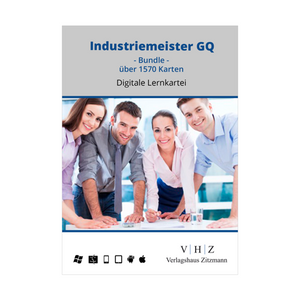 Industriemeister – Bundle – digitale Karteikarten: Recht, BWH, ZiB, MdlKP, NTG